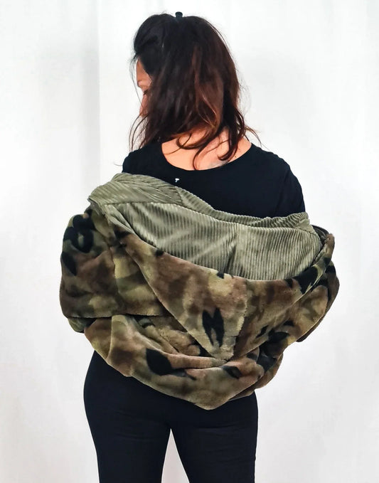 Chaqueta Reversible Kamu 2 en 1 - Artesanal Hecha a Mano - Aysa Atelier