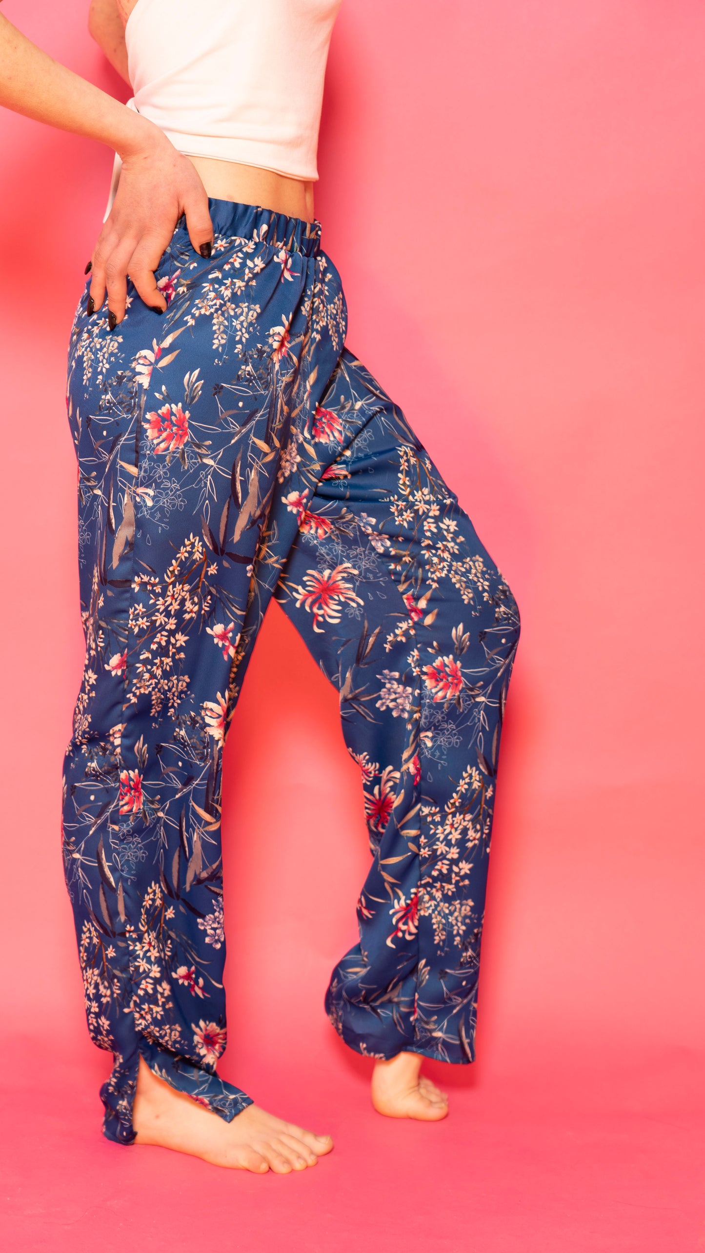 PANTALON BLUE SILK - Aysa Atelier