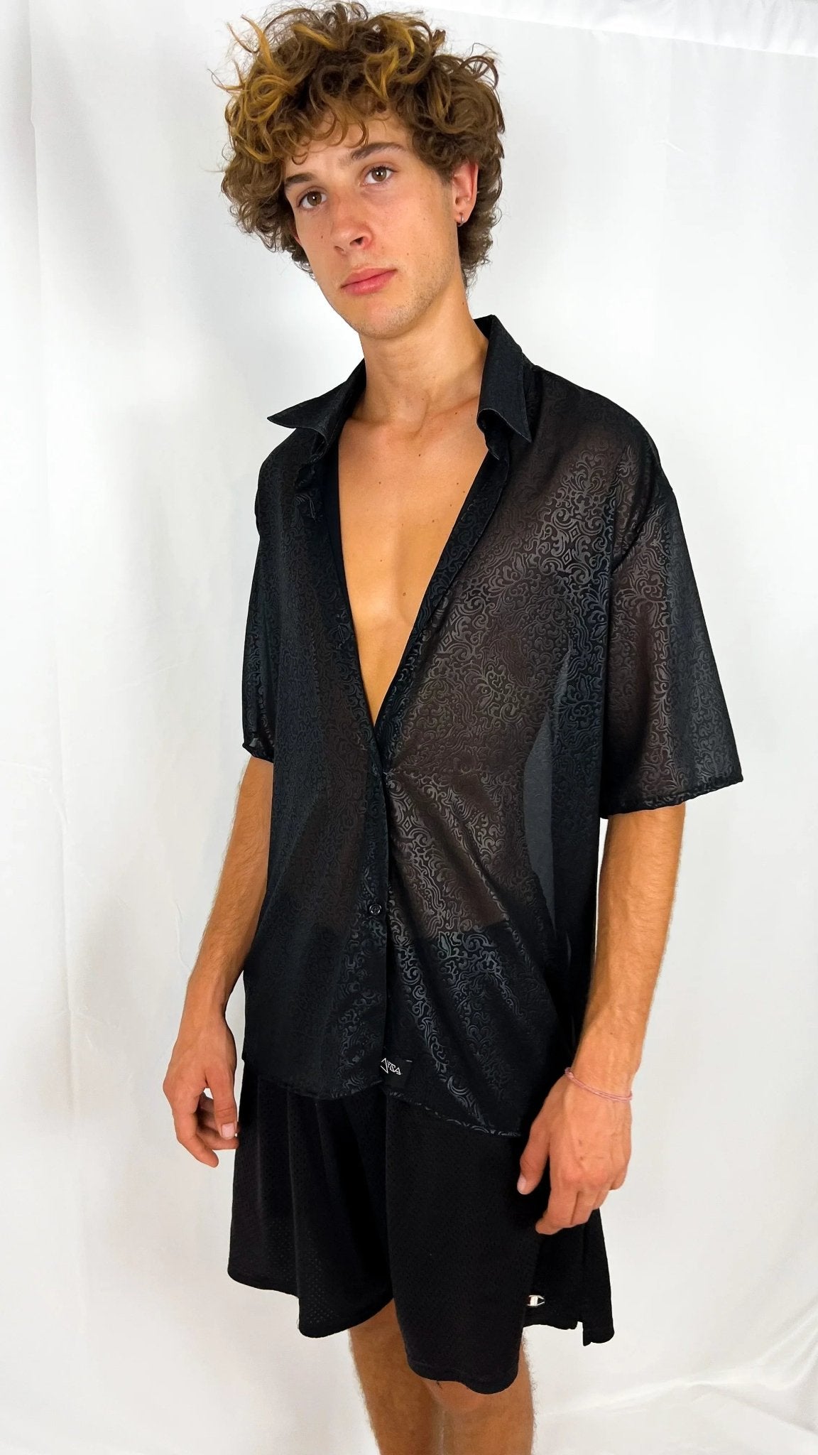 Camisa Kinki Artesanal - Gasa Transparente Elegante Hecha a Mano | Aysa Atelier - Aysa Atelier