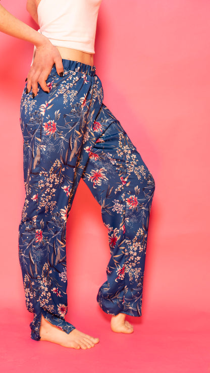 PANTALON BLUE SILK - Aysa Atelier