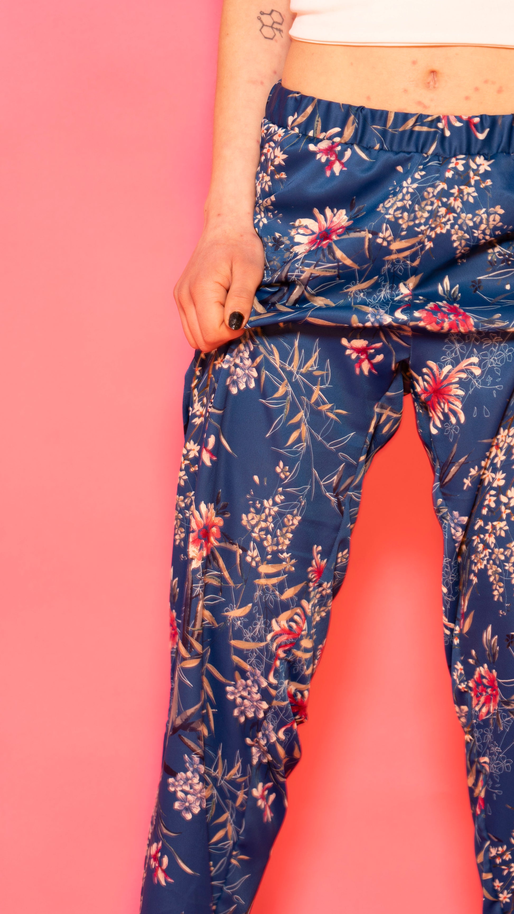 PANTALON BLUE SILK - Aysa Atelier