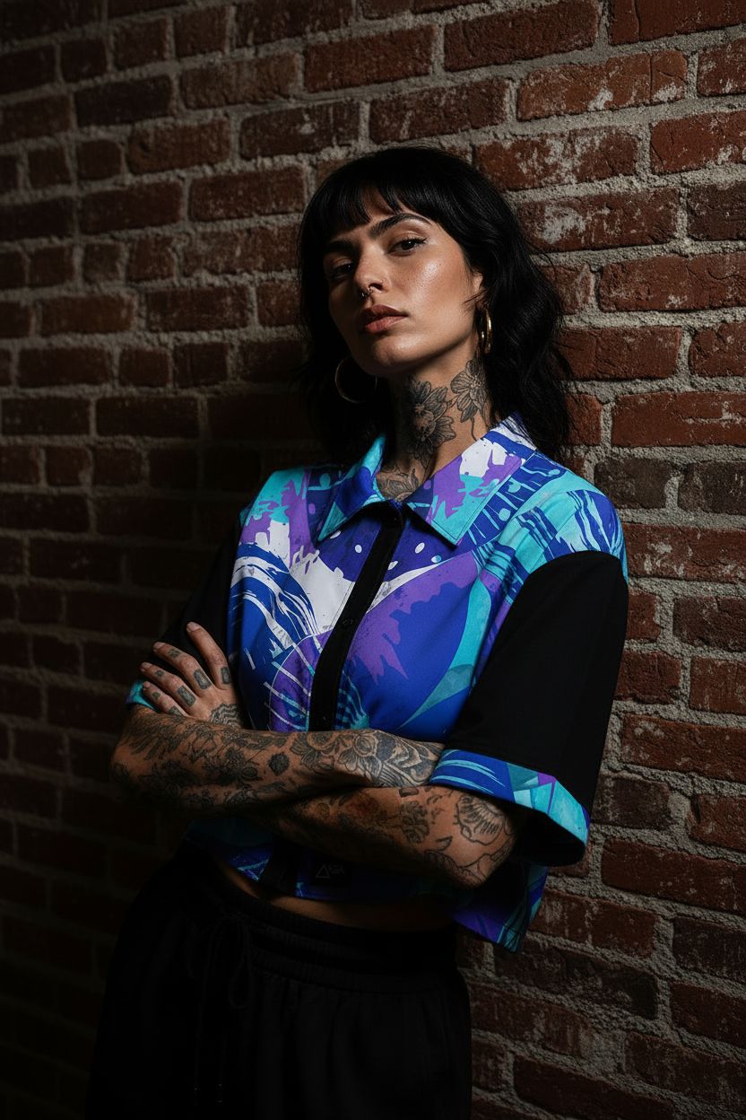 Camisa 80's Blue - Dinámica