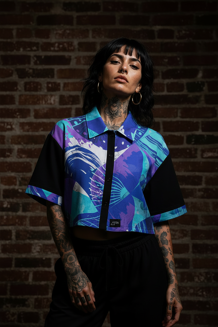 Camisa 80's Blue - Frontal